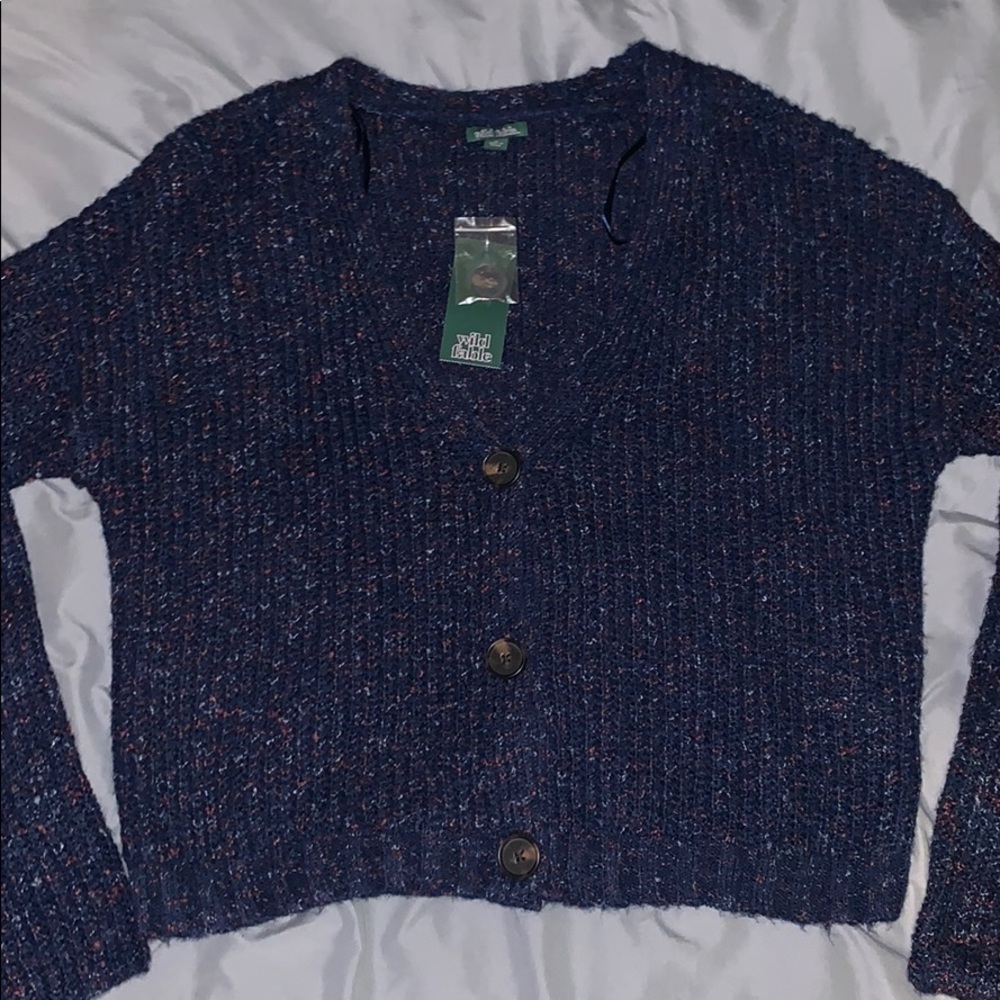 Target Wild Fable Cropped Multicolor Cardigan